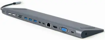 Gembird USB Type-C 9-in-1 Multi-Port Adapter + Card Reader