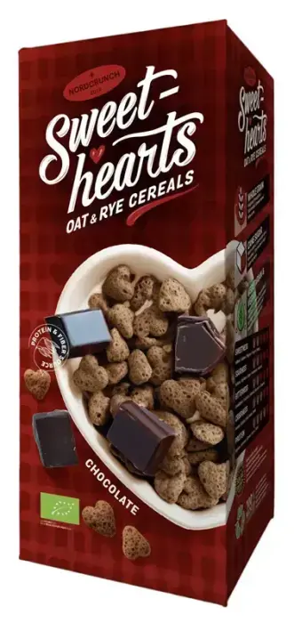 Sweethearts rudzu un auzu bumbiņas ar šokolādi,  150g