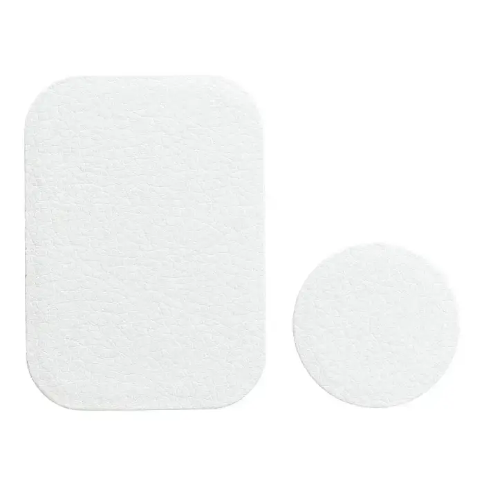 Badget for magnet car holder leather white