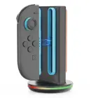 iPega SW2051 Charger Dock with RGB for JoyCon Controllers Nintendo Switch 2 Black Foto 4