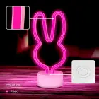 Neon LED on stand RABBIT pink USB-C FSC-10 Forever Light Foto 3
