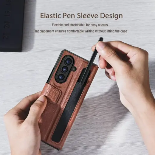 Nillkin Aoge Case for Samsung Galaxy Z Fold 7 Brown Foto 3