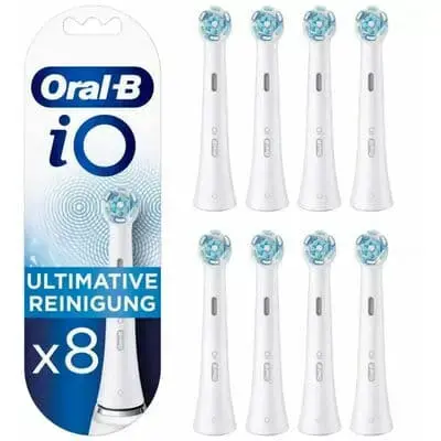 Oral-B iO Ultimate Clean uzgaļi elektriskajai zobu birstei, balti, 8 gab
