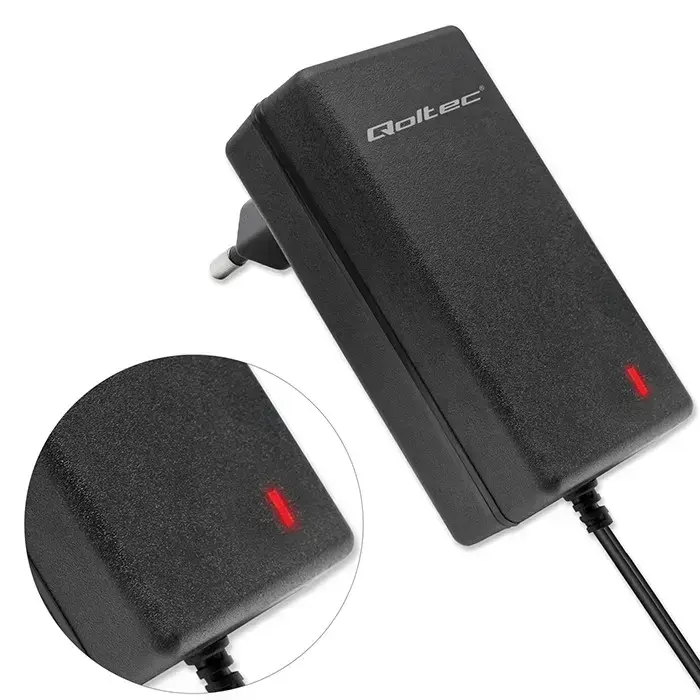 Qoltec Automatic charger for AGM GEL STD 6V 12V battery | 1.5A | Rectifier with LED indicator Photo