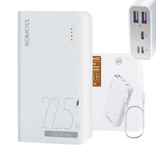 Внешний аккумулятор (powerbank) Romoss SENSE4SF 10000mAh, 22.5W (белый) Фото num