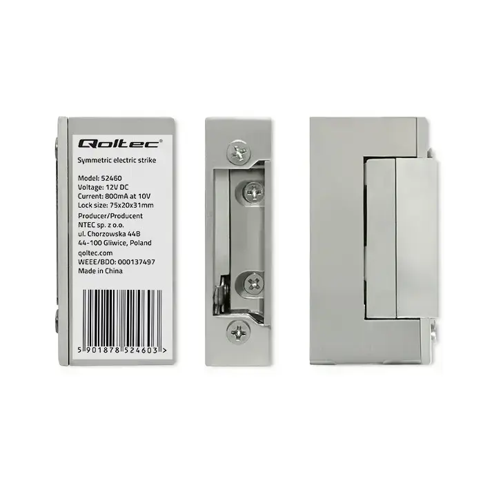 Qoltec Electric strike | 12V | Stainless steel Foto 4