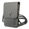 Guess PU Saffiano Triangle Logo Phone Bag Grey — Фото 1