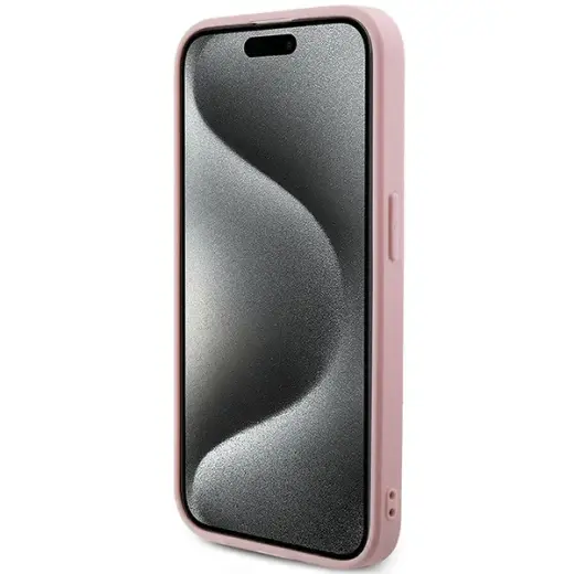 Guess Saffiano Iridescent Script case for iPhone 14 Pro Max - pink Фото num