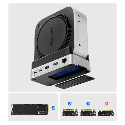 Orico MiniDock 10-in-1 Docking Station with SSD Hard Drive Bay - Silver Фото num