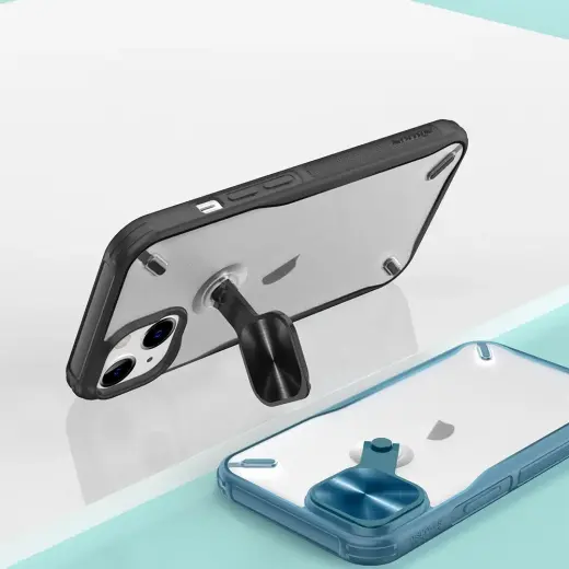 Nillkin Cyclops Case durable case with camera cover and foldable stand for iPhone 13 black Foto 2
