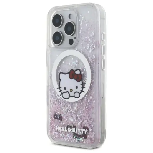 Hello Kitty HKHMP16LLSWKH iPhone 16 Pro   6.3" biały|white hardcase Liquid Glitter Sweet Kitty Bows MagSafe Фото num