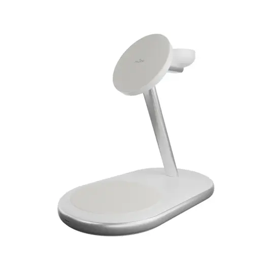 Puro Mag Station Qi2 3-in-1 Wireless Charger Compatible with MagSafe - White Foto 2