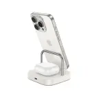 Desktop charger Hoco 2in1 USB C PD QC 3A 30W + wireless charging 5W CQ16B milky white Photo