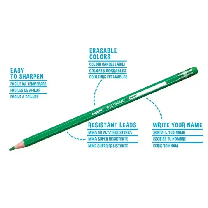 Krāsainie zīmuļi CARIOCA TITA, dzēšami, 12gab Foto 3