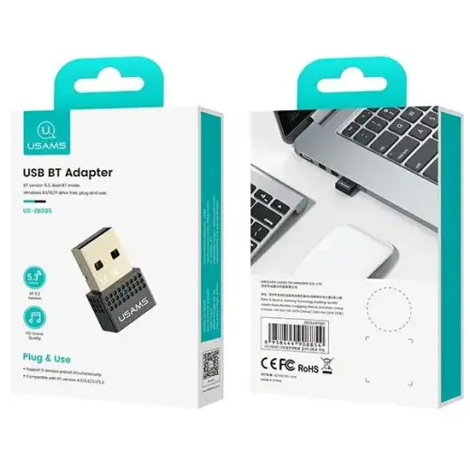 USAMS Adapter USB Bluetooth czarny|black ZB285SPQ01 (US-ZB285) Фото num