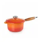 Чугунная кастрюля Ø18 см / 1,8 л, оранжевая Фото num