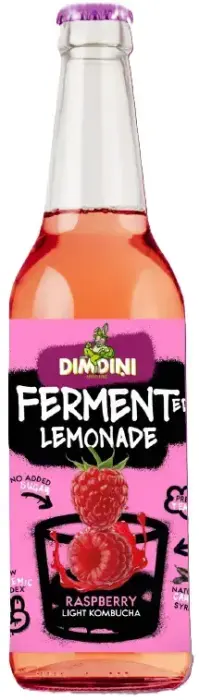 DIMDIŅI Fermentēta limonāde vieglā aveņu kombuča 330ml (DEP)
