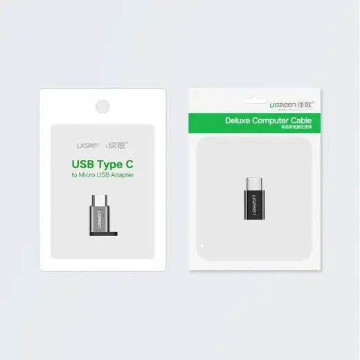 Ugreen adapter micro USB to USB Type C adapter black (30391) Фото num