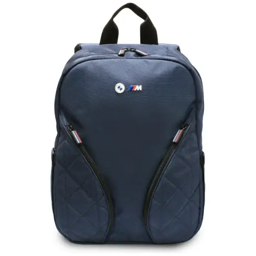 Backpack BMW Nylon Pockets & Metal Logo 16" navy