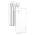 Dudao K6Pro Universal 10000mAh Power Bank с USB-кабелем, USB Type C, Lightning белый (K6Pro-white) Фото num