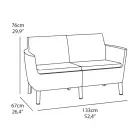Salemo 2 Seater Sofa brown — Photo 2