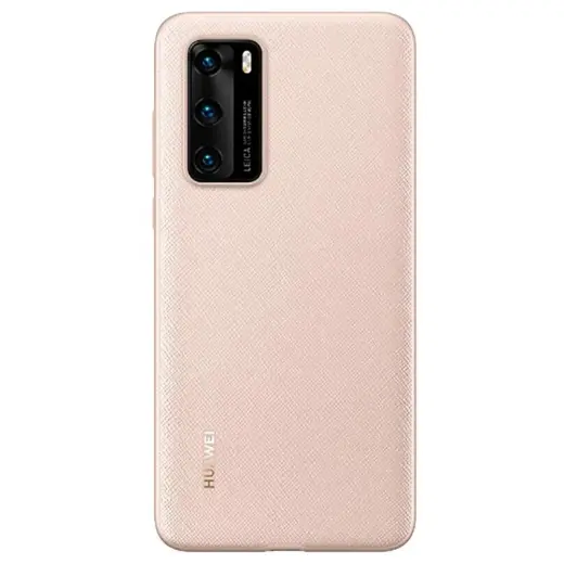 Original Case for Huawei P40 - PU Protective Cover (51993713) PINK Foto 1
