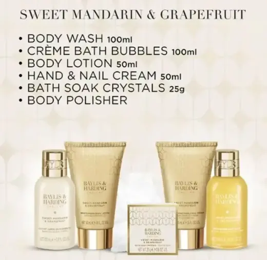 Baylis & Harding Sweet Mandarin & Grapefruit Pamper Gift Set in Clear Photo