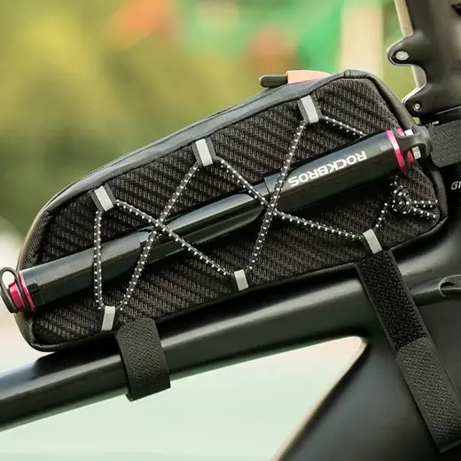 Rockbros 039BK bicycle frame bag 1 l with braid - black Photo