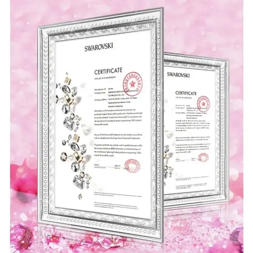 Kingxbar Angel mirror case decorated with original Swarovski crystals iPhone 11 Pro Max transparent Photo