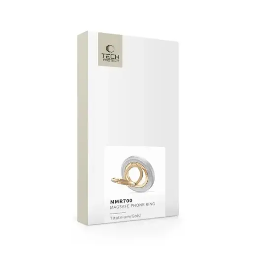 TECH-PROTECT MMR700 LAMANO MAGNETIC MAGSAFE PHONE RING TITANIUM/GOLD Photo