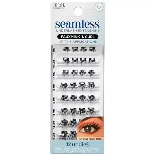 Ardell Seamless False Eyelashes, Fauxmink L Curl, 32 CT Photo