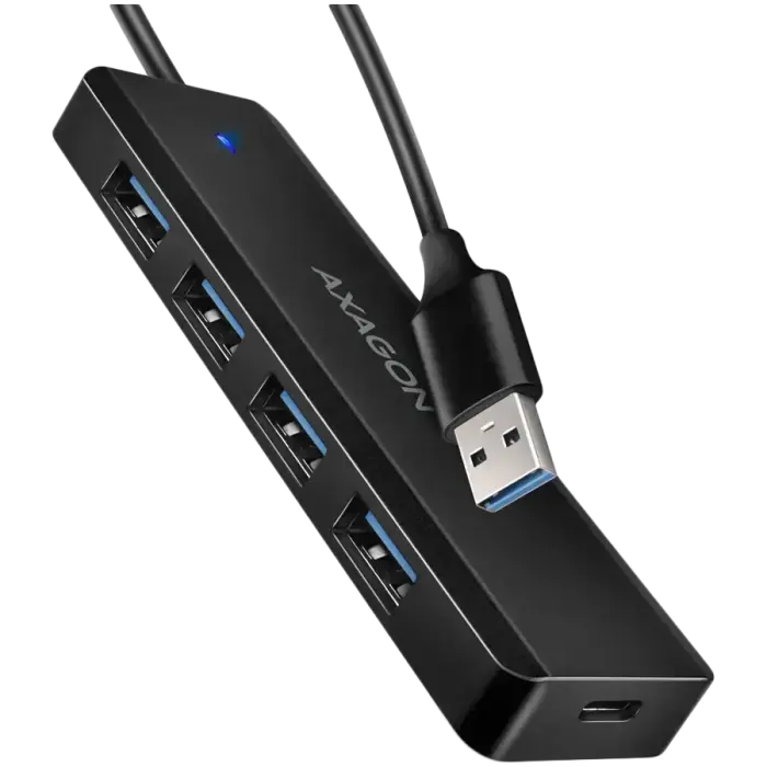 Axagon HUE-C1A хаб USB-A на 4x USB 3.0 | USB-C