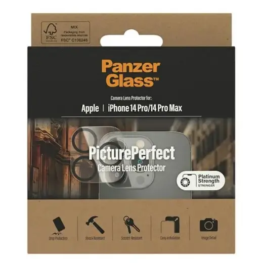PanzerGlass Camera Protector iPhone 14 Pro | 14 Pro Max Platinium Strength 0400 Foto 4