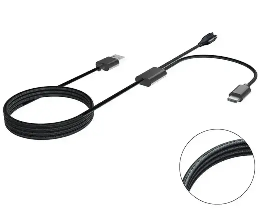 Tactical USB Charging and Data 2in1 Cable for Garmin Fenix 7 + USB-C Фото num