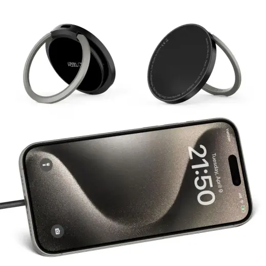 Tech-Protect QI15W-A33 inductive charger with MagSafe and stand with USB-A | USB-C cable - black Фото num