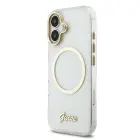 Guess IML Glitter Script Strap MagSafe Case for iPhone 17 Transparent Foto 1