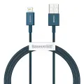 Baseus Superior Series CALYS-A03 datu pārraides un uzlādes vads | USB-A uz Lightning | 12W | 1m | zils Foto 1
