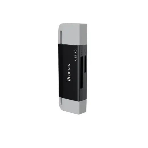 Devia card reader 2in1 EL240 USB/USB-C 3.0 black Foto 4