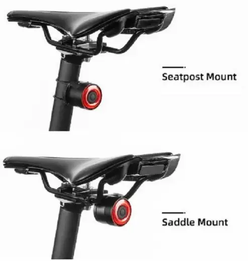 Rockbros Q3 rear bicycle lamp with intelligent stop system - black Photo