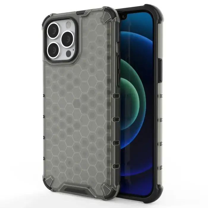 Honeycomb Armor maciņš telefonam iPhone 13 Pro Max melns