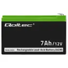 Qoltec AGM battery | 12V | 7Ah | Maintenance-free | Efficient| LongLife | for UPS, security Foto 5
