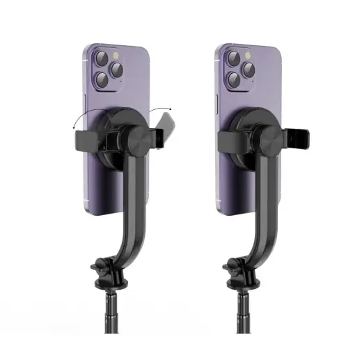 Tech-Protect L04S Bluetooth selfie stick with tripod up to 95cm and 360 head - black Фото num