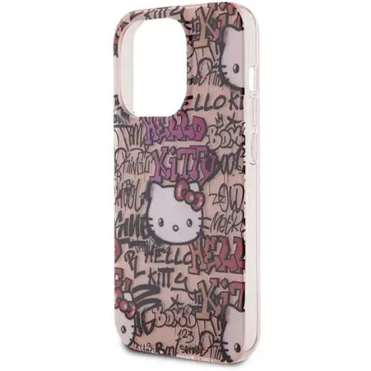 Hello Kitty HKHCP14XHDGPTP iPhone 14 Pro Max 6.7" розовый|розовый жесткий чехол IML Теги Граффити Фото num