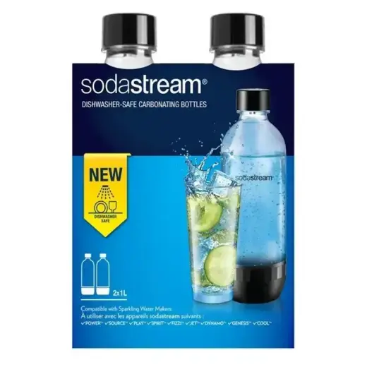 SodaStream PET Bottle Duo Pack (2 Bottles, 1L, black) (3000242) Foto 2