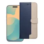 Split Book book type phone case for Samsung Galaxy A27 5G (A276) navy beige — Photo 1