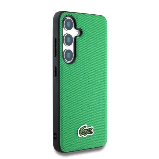 Lacoste Iconic Petit Pique Woven Logo MagSafe Case for Samsung Galaxy S25 Green Foto 3