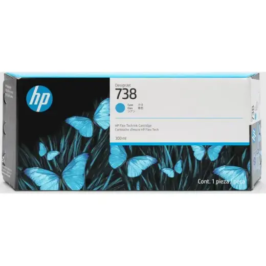 HP Ink No 738 HP738 HP 738 300ml Cyan (676M6A) Foto 2