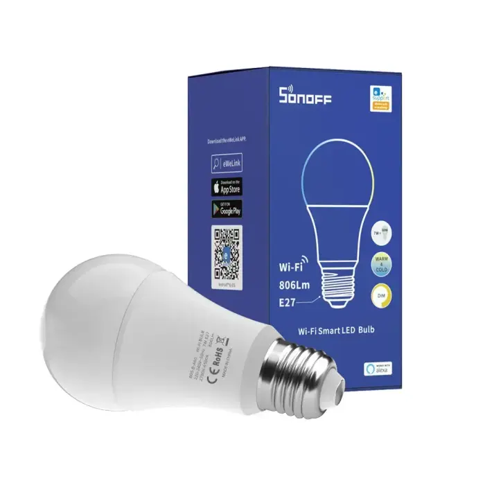 Viedā LED Wifi spuldze Sonoff B02-BL-A60 Foto 4
