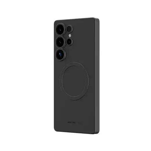 AmazingThing Minimal Air Case with Magnetic Ring for Samsung Galaxy S25 Ultra - Black Photo