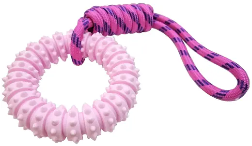 Игрушка для собак Кольцо с веревкой, 42 см Фото num